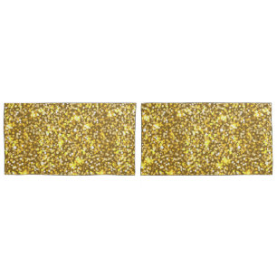 Golden glitter pillowcase