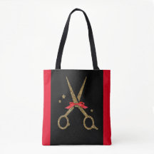 Golden glitter scissors - Hair dresser stylist