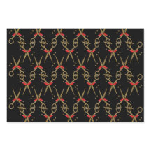 Golden glitter scissors - Hair stylist 