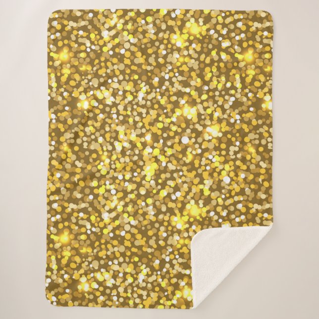 Golden glitter sherpa blanket (Front)