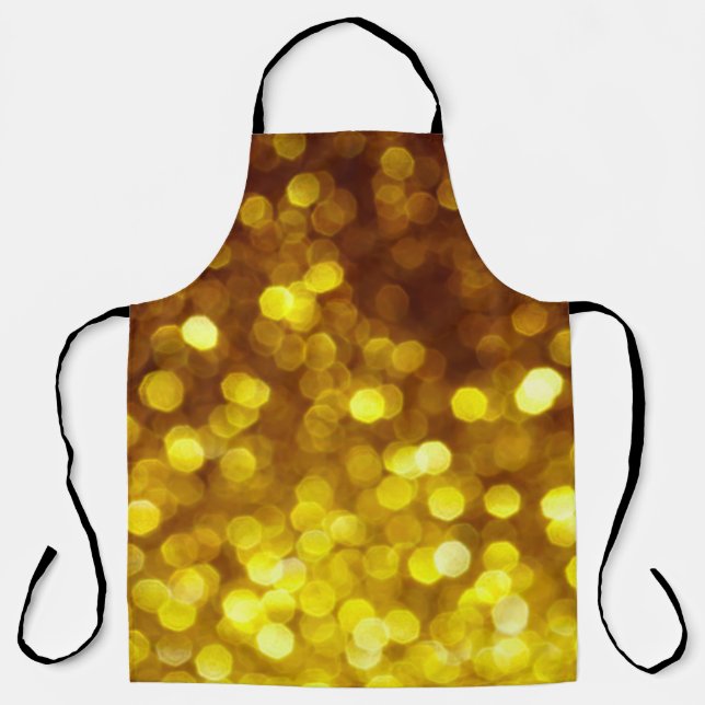 golden glitter texture christmas abstract backgrou apron (Front)