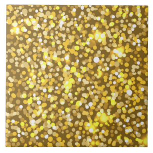 Golden glitter tile