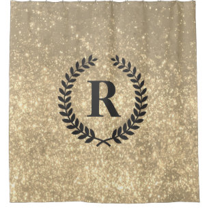 Golden Glitter With Monogram