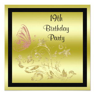 19th Birthday Invitations & Announcements | Zazzle CA