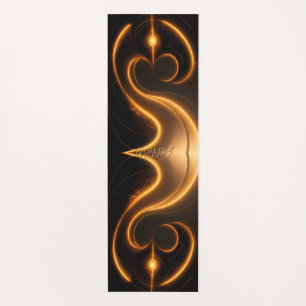 Golden Glow Abstract Yoga Mat