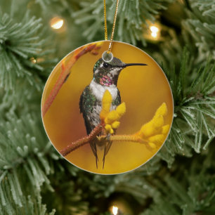 Golden Glow Ceramic Ornament