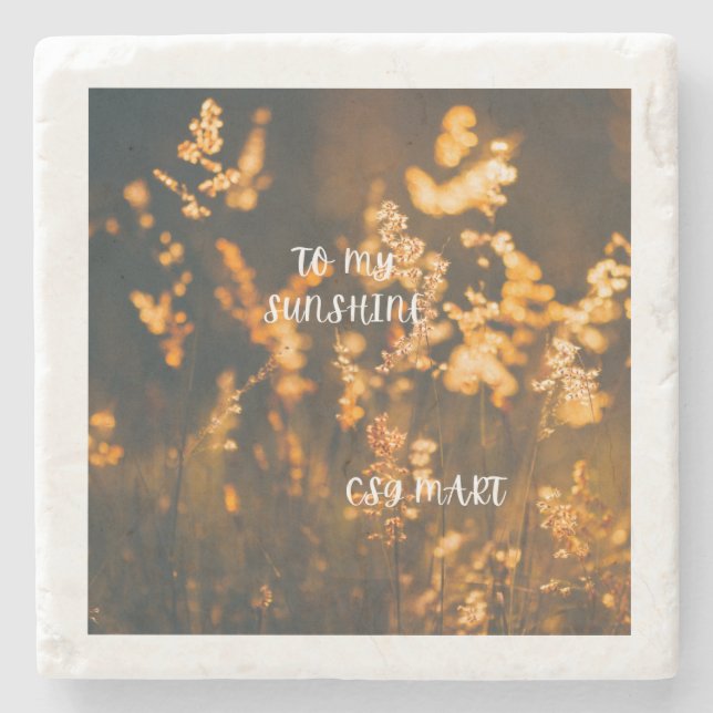 golden glow haven stone coaster (Front)