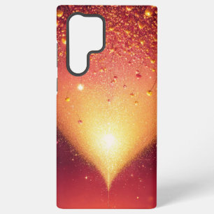 Golden Glow & Heart Romantic Phone Case