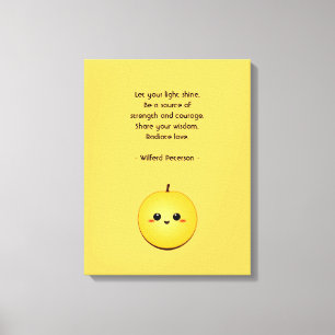 Golden Glow Kiwi Canvas Print