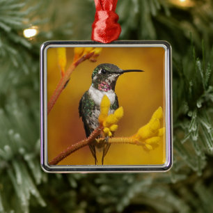 Golden Glow Metal Ornament