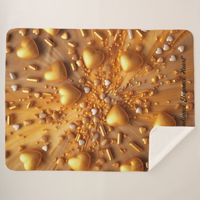 "Golden Glow" Sherpa Blanket (Front (Horizontal))
