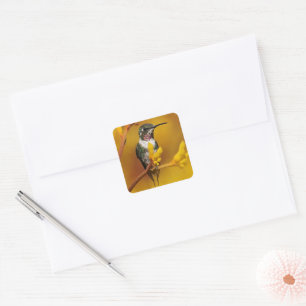 Golden Glow Square Sticker