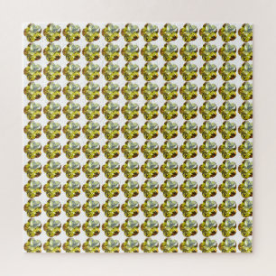 Golden Glow – Yellow Gemstone Flower Design Jigsaw Puzzle