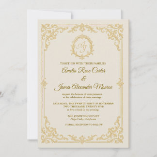 Golden Grace – Elegant Foil Wedding Invitation