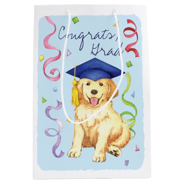 Golden Graduate Medium Gift Bag (Front)