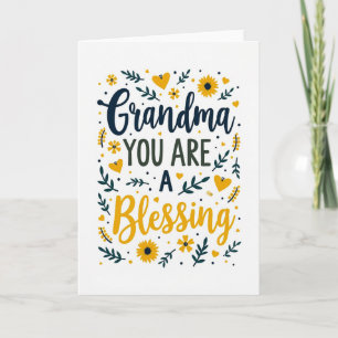 Golden Grandma Thanks Card