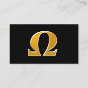 Golden Greek Omega - Symbol of Resistance Business Card