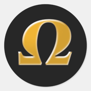 Golden Greek Omega - Symbol of Resistance Classic Round Sticker