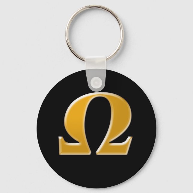 Golden Greek Omega - Symbol of Resistance Keychain (Front)