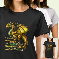 Golden Green Dragon & Woman Can Move Mountains
