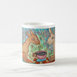 GOLDEN GUERNSEY Dairy GOAT Drinking Coffee Art Mug