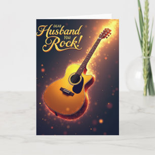 Golden Guitar Husband Card