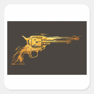 Golden Gun Cowboy sticker