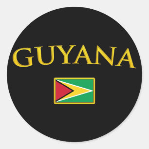 Golden Guyana Classic Round Sticker
