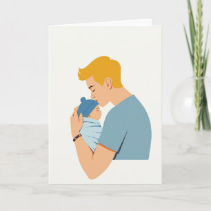 Golden Hair Fathers Day Card