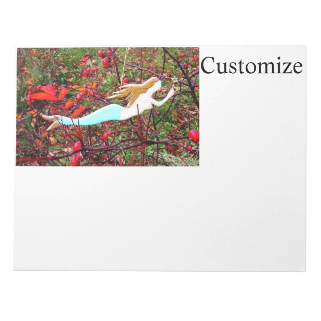 golden hair mermaid notepad (Front)