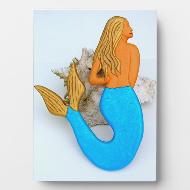 golden hair mermaid plaque (Front)