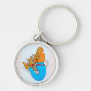 Golden hair mermaid Thunder_Cove Keychain