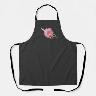 Golden Hair Stylist Scissors Beauty Salon Hairdres Apron