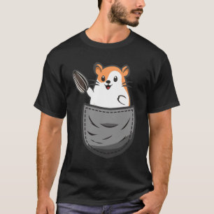 Golden hamster hamster costume in breast pocket su T-Shirt