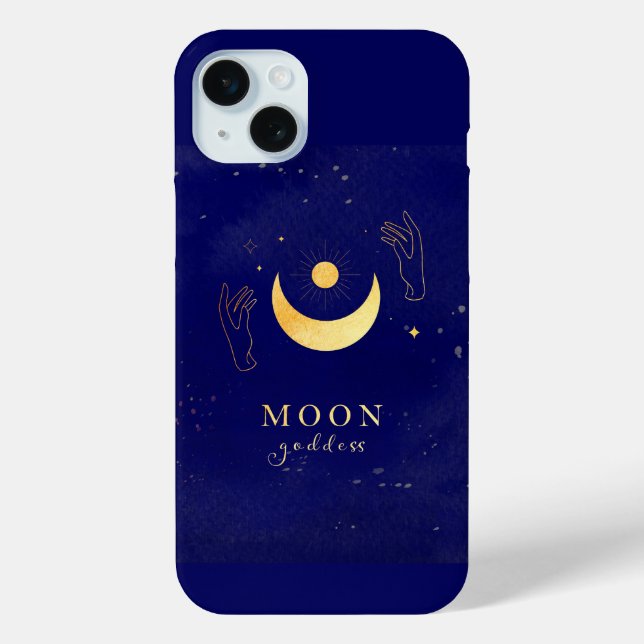Golden hands with moon goddess Case-Mate iPhone case (Back)