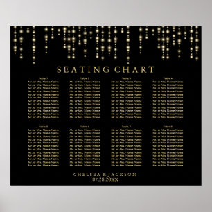Golden Hanging Lights and Black - Seating Chart