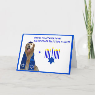 Golden Hanukkah Glow Holiday Card