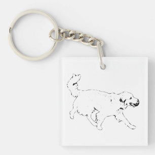 Golden Happy Step Keychain