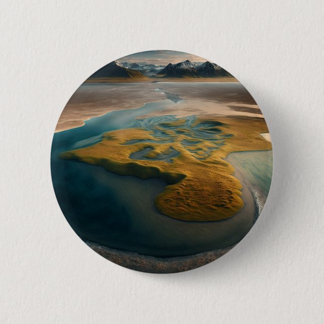 Golden Harmony 2 Inch Round Button (Front)
