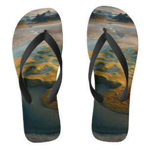 Golden Harmony Flip Flops