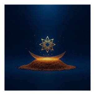 Golden Harmony – Shree Yantra’s Divine Resonance Poster