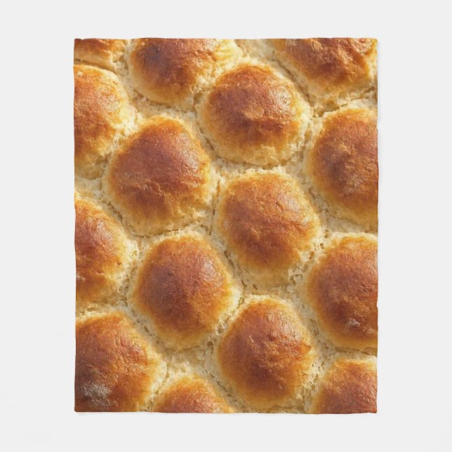  Golden Harmony – Soft & Warm Bread Texture Art Fleece Blanket (Front)
