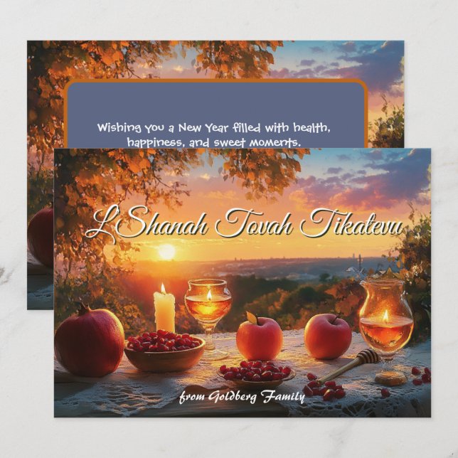 Golden Harvest Blessings card (Front/Back)