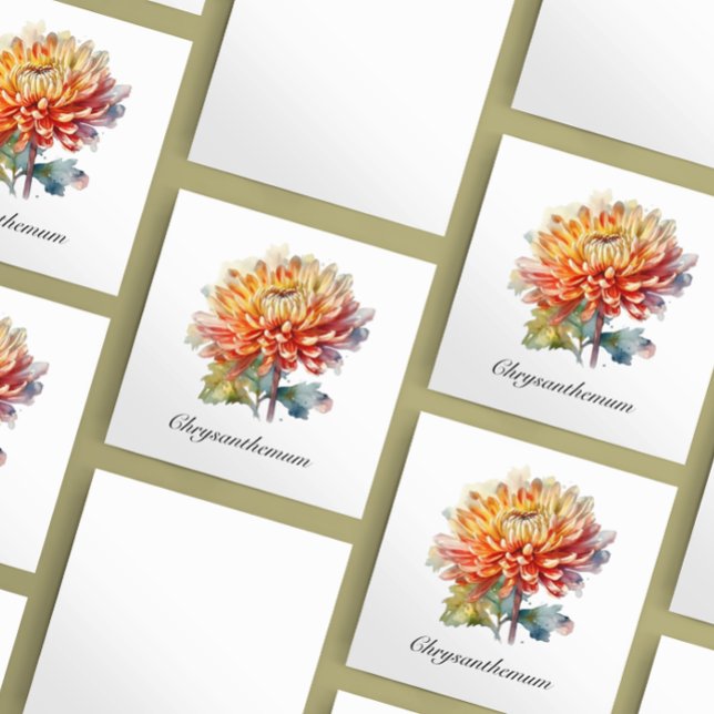 Golden Harvest Chrysanthemum, custom Holiday Card (Creator Uploaded)