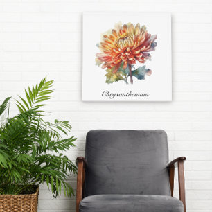 Golden Harvest Chrysanthemum, custom Poster