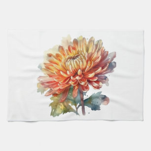 Golden Harvest Chrysanthemum Kitchen Towel