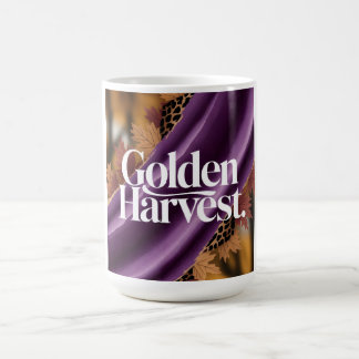 Golden Harvest Luxury Purple Silk Autumn Design Magic Mug