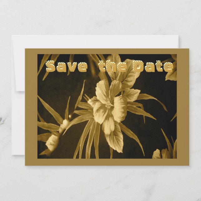 Golden Hawaiian Tropical Save The Date (Front)