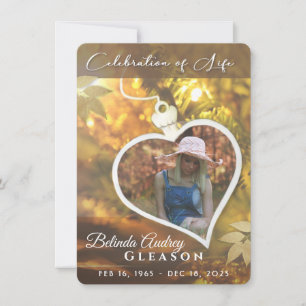 Golden Heart Celebration of Live Memorial Invite