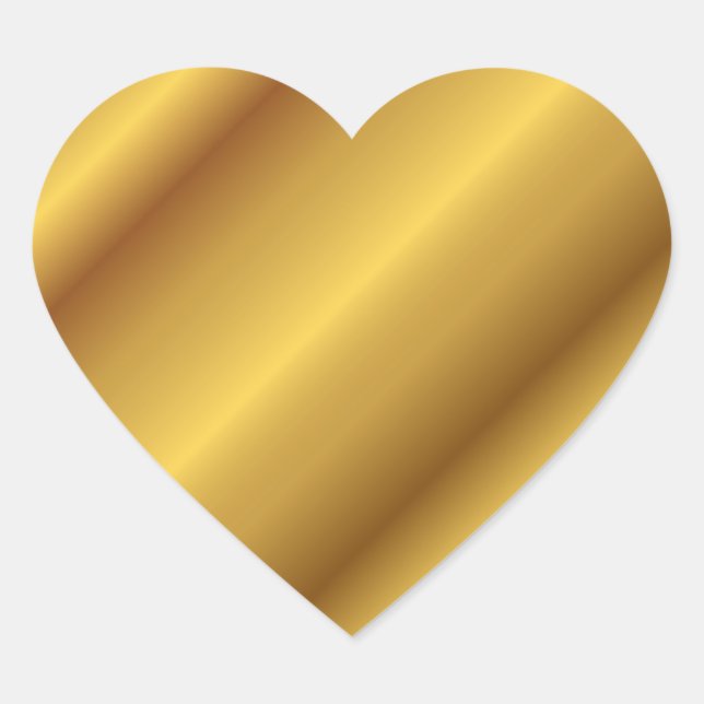 Golden Heart Heart Sticker (Front)
